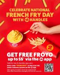 Free frozen yogurt at 16 Handles via promo code FRENCHFRY #16handles