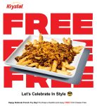 Free chili cheese fries with your sackful today at Krystal #krystal