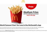 Free fries today & then another tomorrow at McDonalds restaurants #mcdonalds