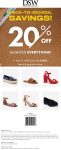 20% off today at DSW shoes, or online via promo code COAST #dsw