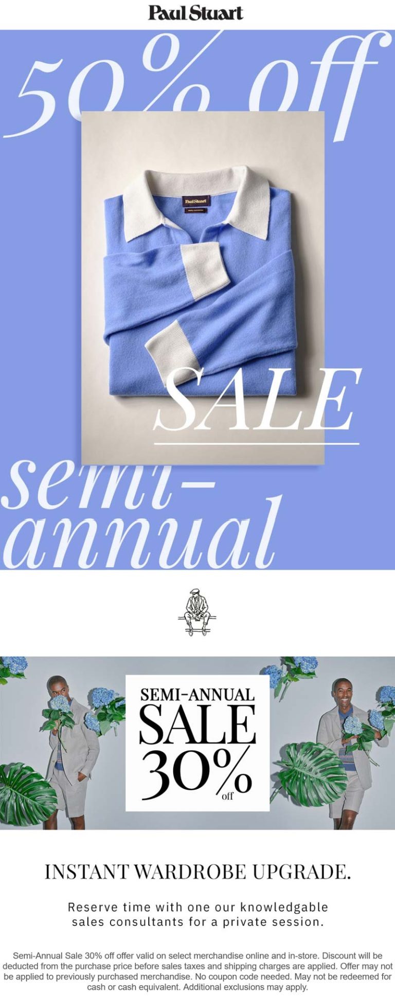 30-50% off at Paul Stuart