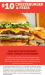 $10 cheeseburger + bottomless fries today at Red Robin #redrobin