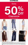 Extra 50% off clearance at Express #express