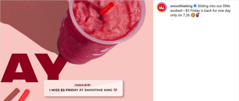 Any 32oz smoothie drink = $5 Friday at Smoothie King