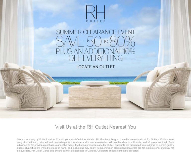 60-90% off at RH Outlet