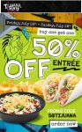 Second entree 50% off today at Tijuana Flats #tijuanaflats