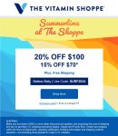 15-20% off $70+ today at The Vitamin Shoppe via promo code SURF2024 #thevitaminshoppe