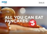 Bottomless pancakes = $5 at IHOP restaurants #ihop