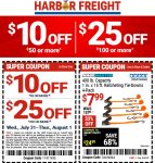 $10 off $50 & more today at Harbor Freight Tools #harborfreight