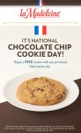 Free cookie with any order today at la Madeleine #lamadeleine