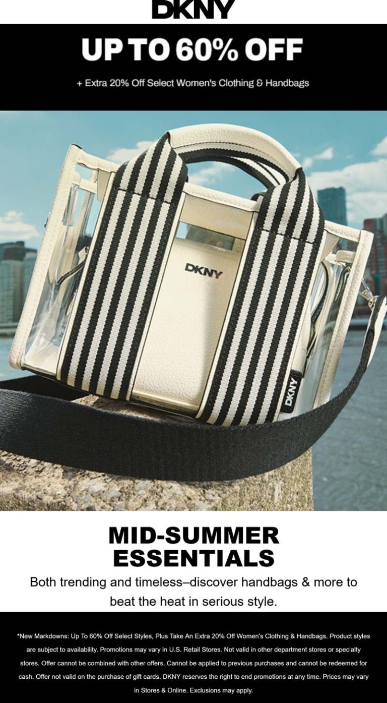 Extra 20% off various womens at DKNY