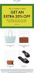 Extr 20% off 2+ handbags or wallets online today at Kate Spade Outlet via promo code MAKEAMATCH #katespadeoutlet