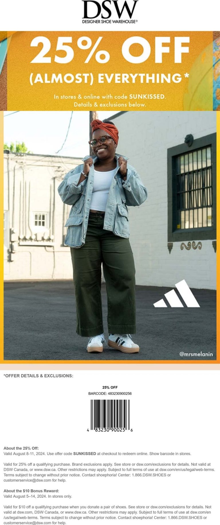 25% off at DSW, or online via promo code SUNKISSED