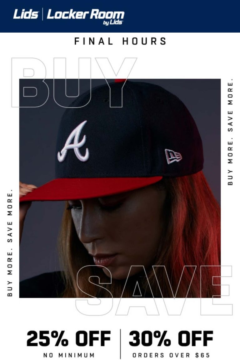 25-30% off at Lids
