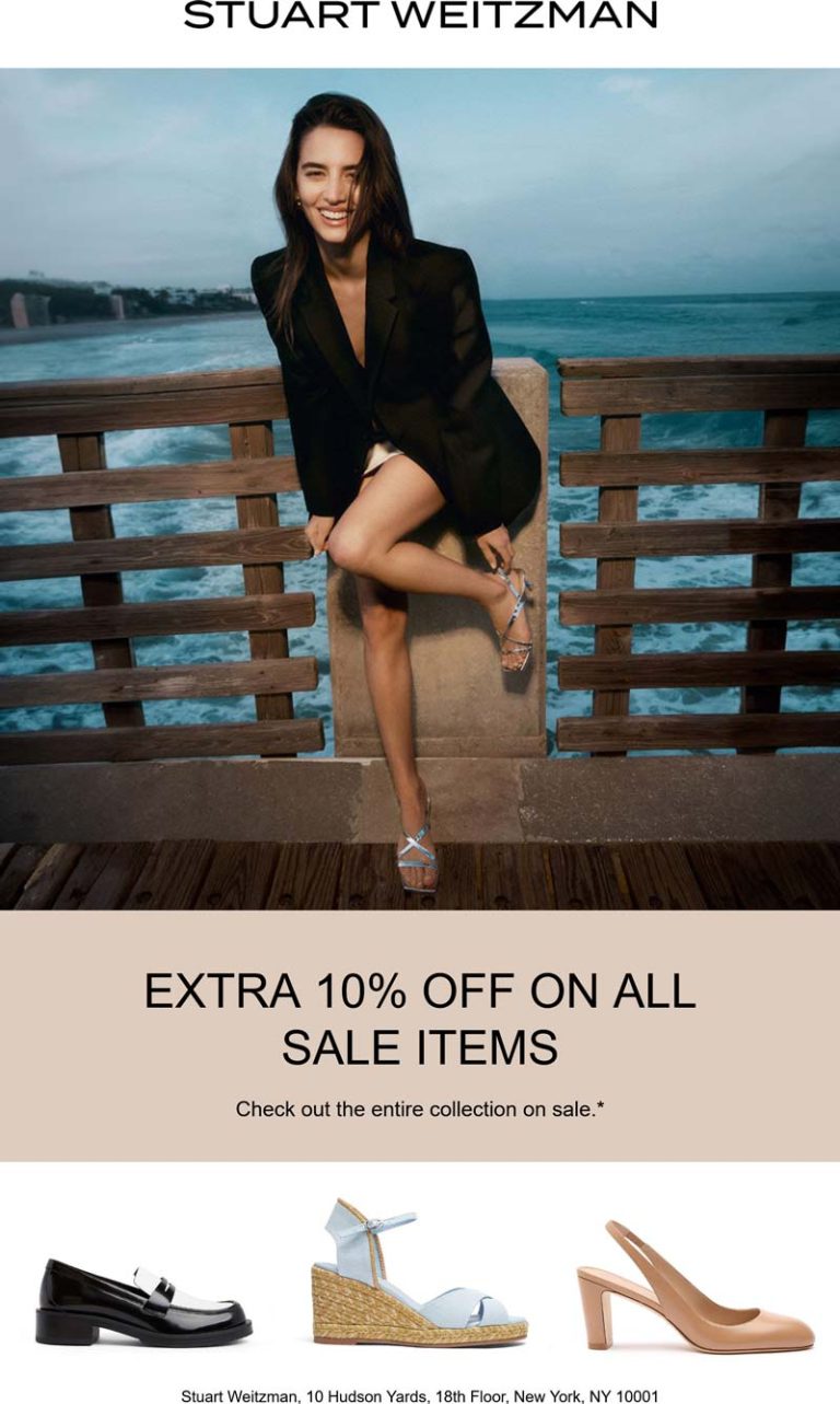 Extra 10% off sale items at Stuart Weitzman
