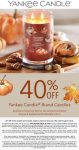 40% off candles at Yankee Candle, ditto online #yankeecandle