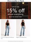 15% off $150+ at Abercrombie & Fitch #abercrombiefitch