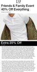 40-60% off everything at Gap, or online via promo code ADD20 #gap