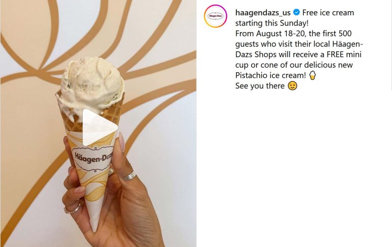 First 500 daily score free ice cream at Haagen-Dazs