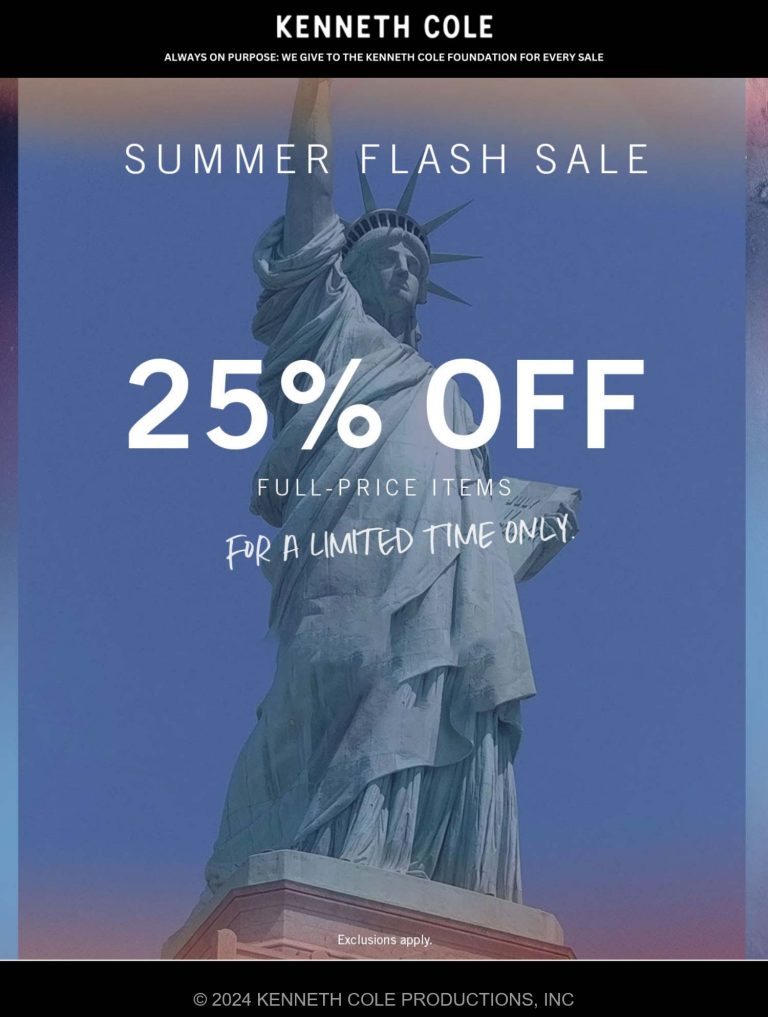 25% off at Kenneth Cole