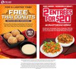 Free thai donuts on $10 & more at Pei Wei restaurants #peiwei