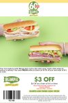 $3 off $15 at Blimpie restaurants, or online via promo code FRESH #blimpie