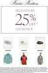 Extra 25% off clearance at Brooks Brothers, ditto online #brooksbrothers