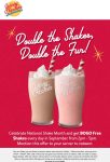 Second milkshake free at Johnny Rockets #johnnyrockets