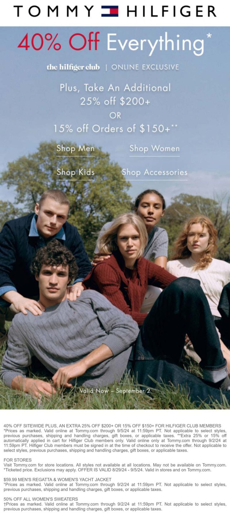 40% off everything & more online at Tommy Hilfiger