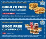 Second breakfast slider & combo meal free at White Castle #whitecastle