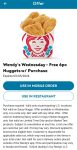 Free 6pc chicken nuggets with your mobile order today at Wendys #wendys