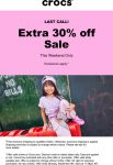 Extra 30% off sale shoes today at Crocs #crocs