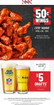 .50 cent wings Mondays at TGI Fridays restaurants #tgifridays