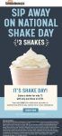 $3 milkshake Thurs at Smashburger restaurants #smashburger