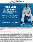 $50-$500 card on $250+ at Saks Fifth Avenue, or online via promo code EARNGCSF #saksfifthavenue