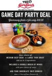 Deep dish w/2 toppings + double order chicken wings + 4 cookies = $50 today at Giordanos pizza #giordanos