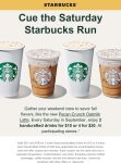 4 drinks = $20 Saturday at Starbucks coffee #starbucks