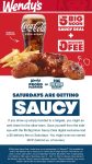 $5 big noon saucy deal with free delivery Saturdays at Wendys restaurants #wendys