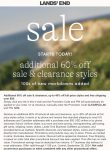 60% off sale & clearance at Lands End via promo code CLEARFALL60 and pin 1234 #landsend