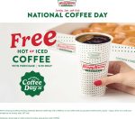 Free coffee with your order Sunday at Krispy Kreme doughnuts #krispykreme