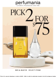 Mix and match 2 for $75 fragrances online at Perfumania #perfumania