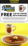 Free coffee with your order at Waffle House #wafflehouse