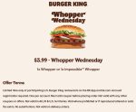 $4 whoppers today at Burger King restaurants #burgerking