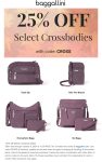 25% off crossbodies at Baggallini via promo code CROSS #baggallini