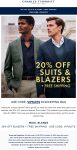 20% off blazers at Charles Tyrwhitt via promo coe VIPSUITS #charlestyrwhitt