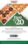 2 dozen doughnuts = $20 at Krispy Kreme #krispykreme