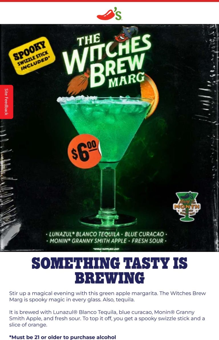 $6 witches brew margarita at Chilis restaurants