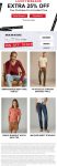 Extra 25-30% off at Lucky Brand #luckybrand