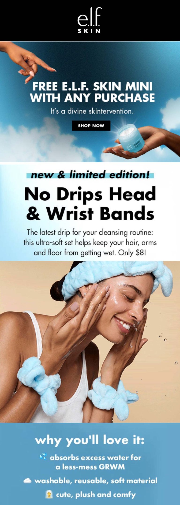 Free mini with any purchase at e.l.f. SKIN