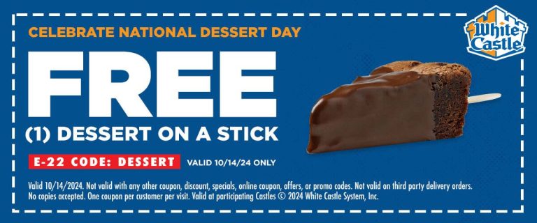 Free dessert on a stick today at White Castle